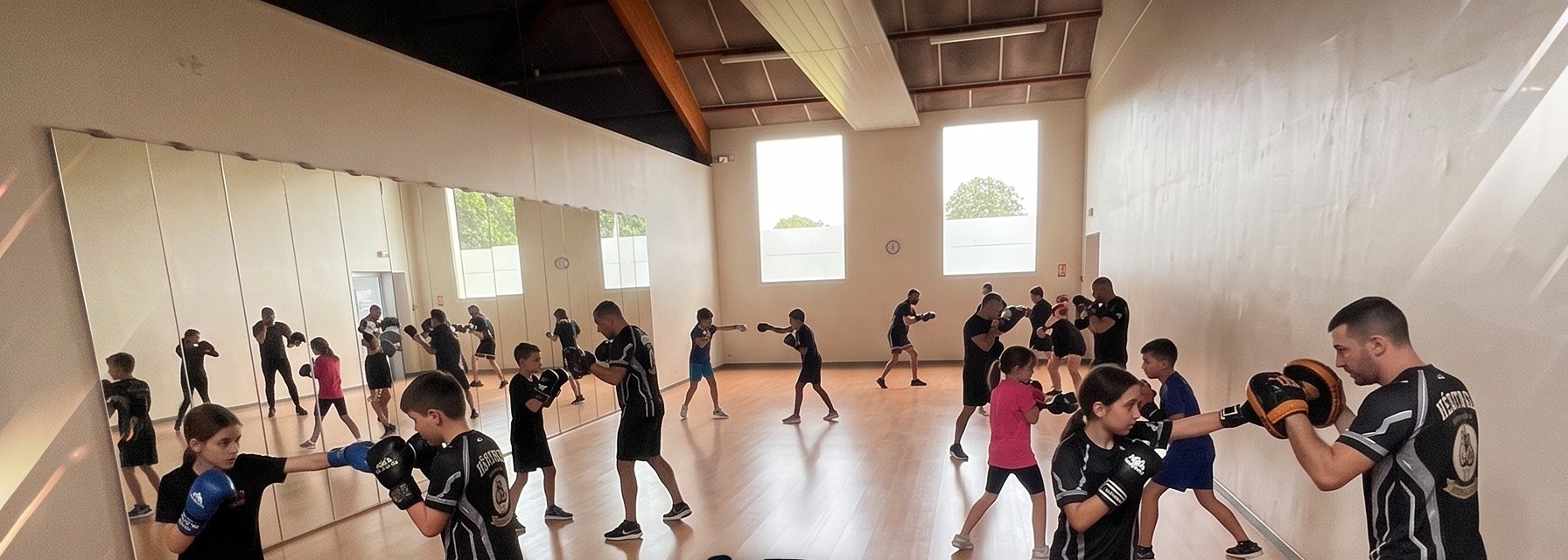 Cours de boxe enfants dans la salle de Saint-Pathus — illustration